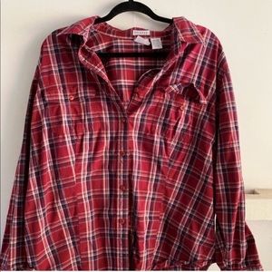 RED PLAID FLANNEL SIZE 18/20